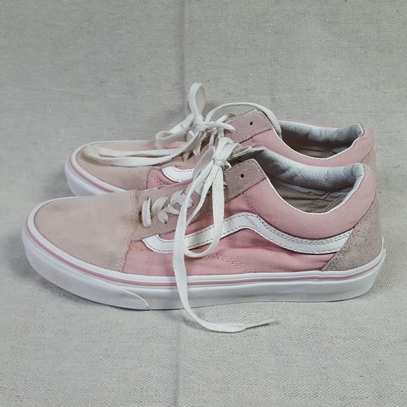 Vans Off The Wall Sneakers Womens 7 Pink Suede Canvas 500714 Lace Up Shoes - Picture 3 of 9